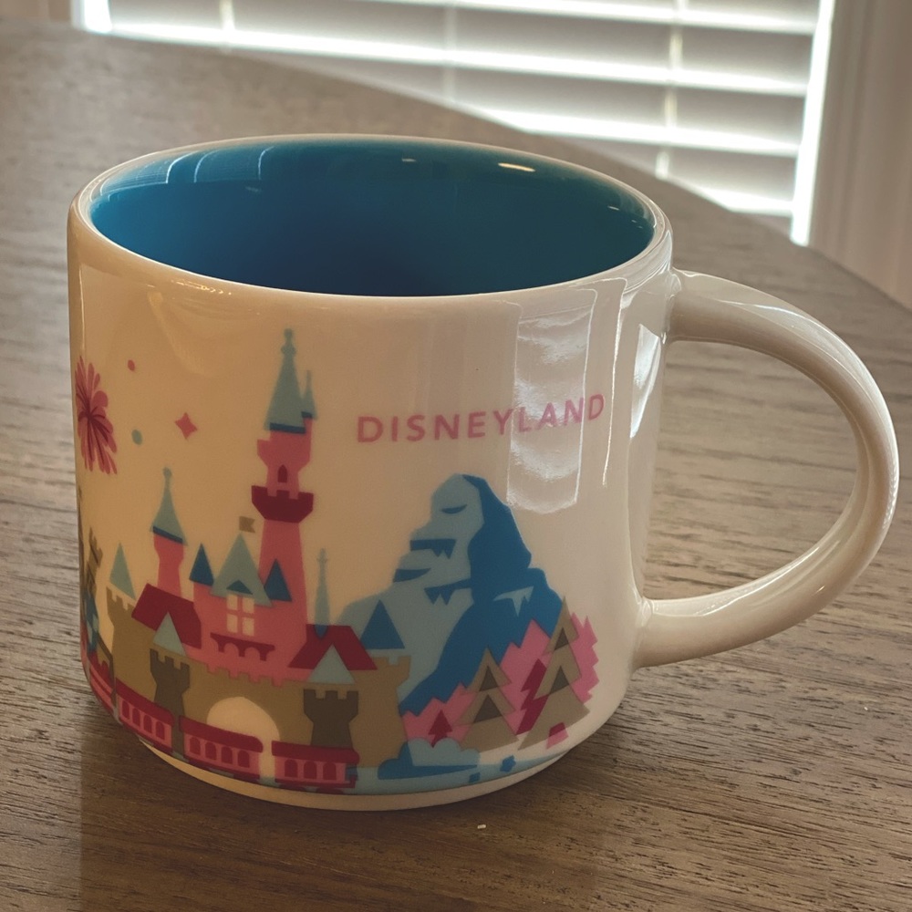 Starbucks you are here collection Disneyland mug Cinderella castle pink blue